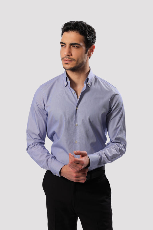 Navy Pinstripe